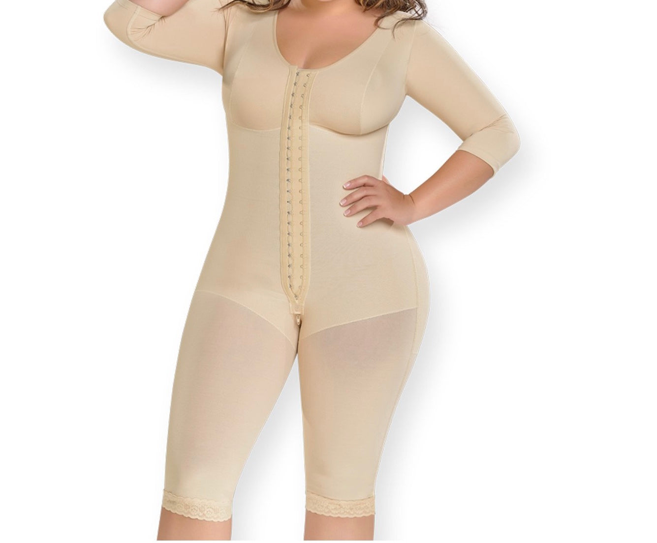 Fajas Myd 0161 Short Sleeve Full Body Post Surgery Shaper - ImSoCheeky