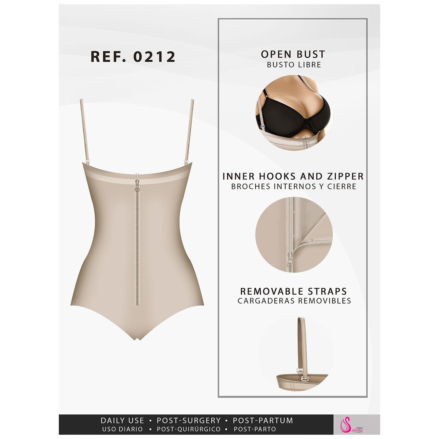 Fajas Salome 0212 Thong Tummy Control Powernet Shapewear - ImSoCheeky