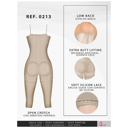 Fajas Salome 0213 Strapless Full Leg Body Womens Body Shaper - ImSoCheeky